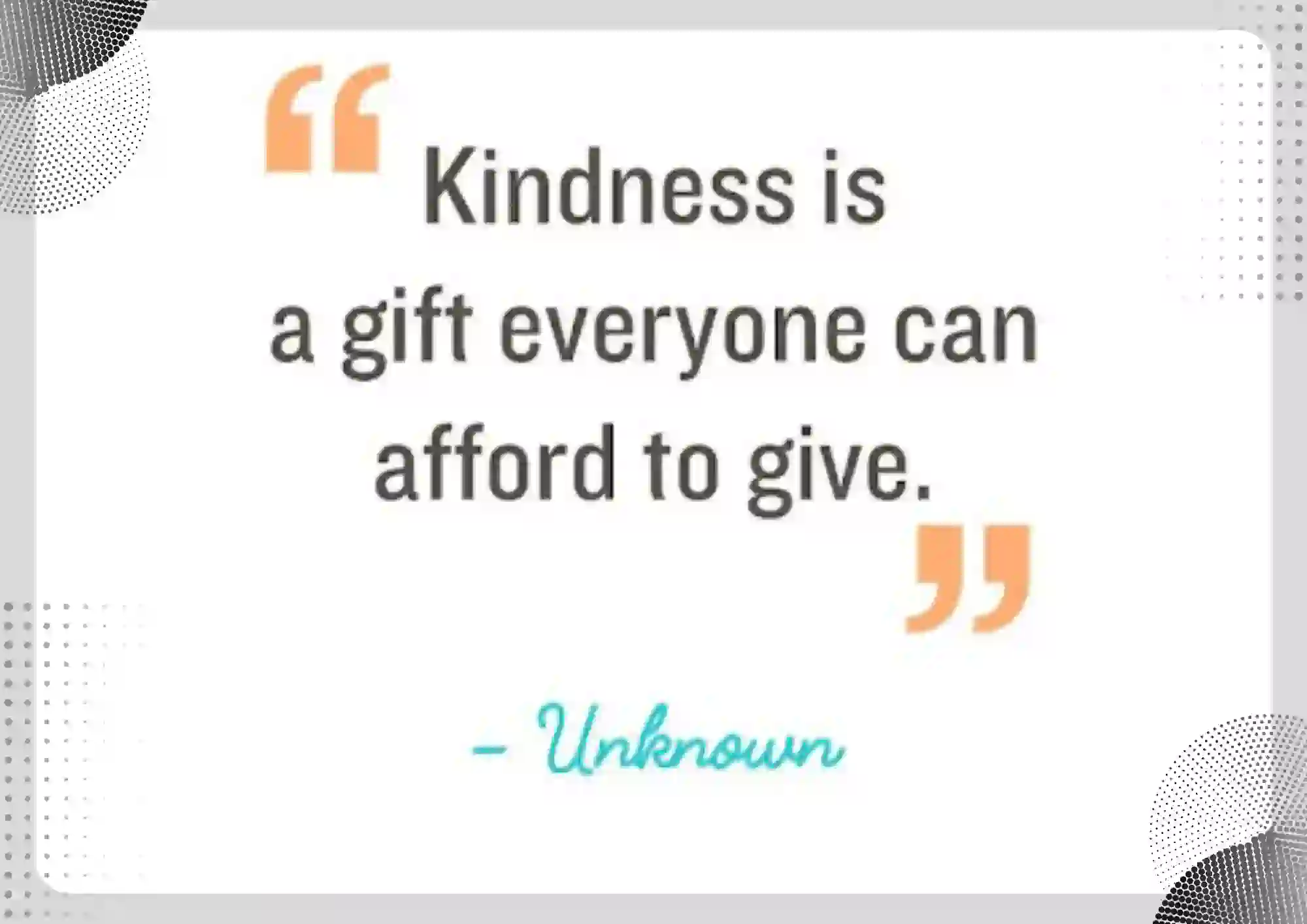VALUE OF KINDNESS